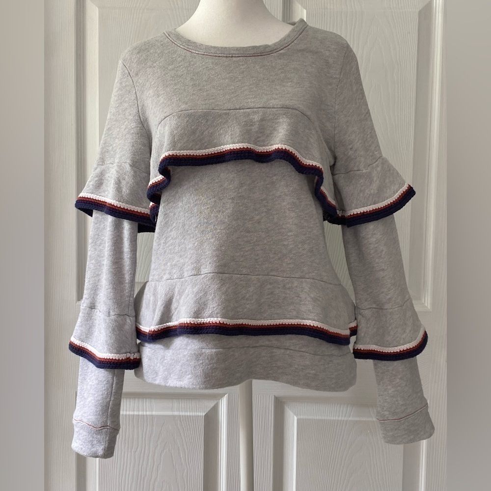 Lou & Grey Women’s Layered Ruffle Sweater Size S